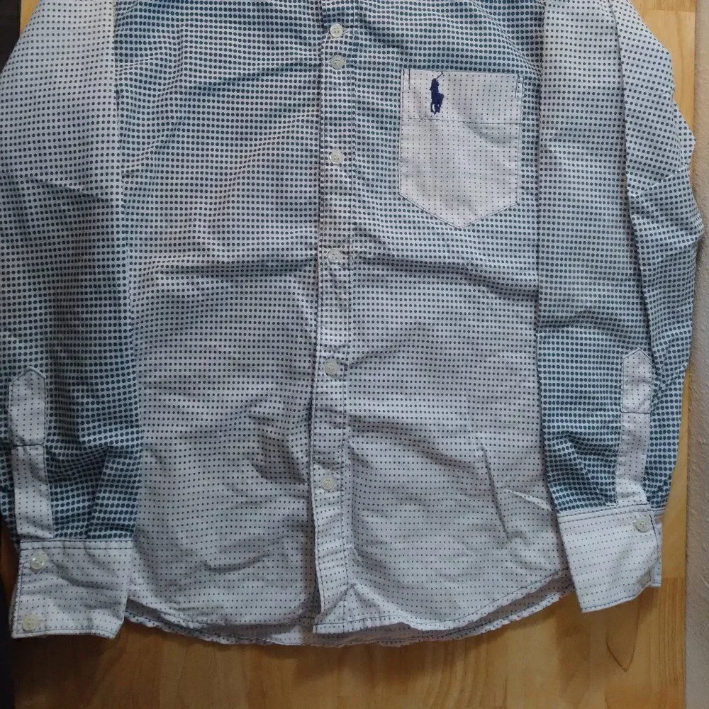 Polo Ralph Lauren Black Label Dots Button Down Dress Shirt